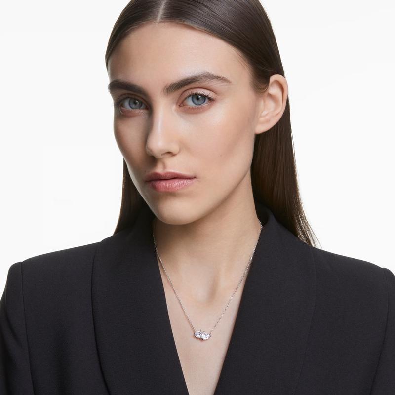 Swarovski Mesmera Twin Heart White Rhodium Necklace
