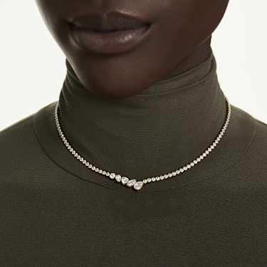 Swarovski Mesmera V-Shape White 18K Gold Finish Necklace
