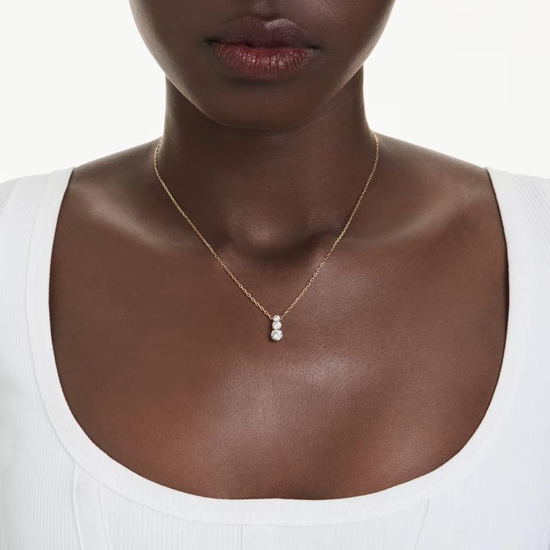 Swarovski Stilla Attract Round Cut White Gold Plated Pendant
