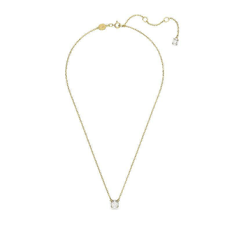 Swarovski Stilla Round Cut White Gold-Plated Pendant