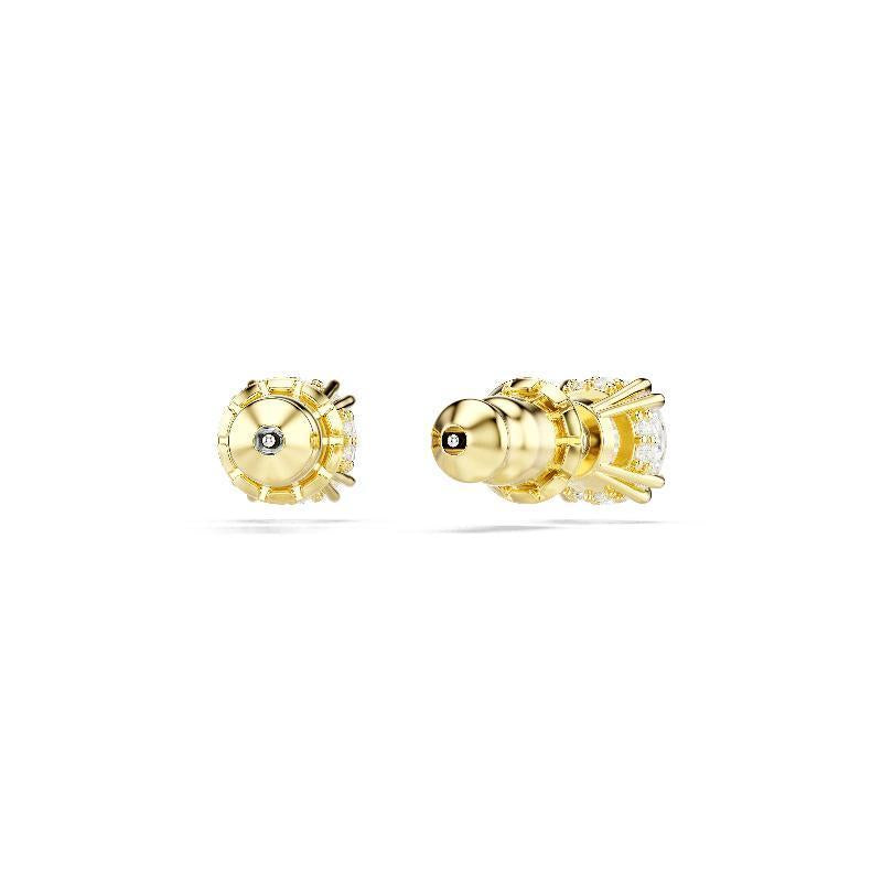 Swarovski Stilla Round Cut White Gold-Plated Stud Earrings