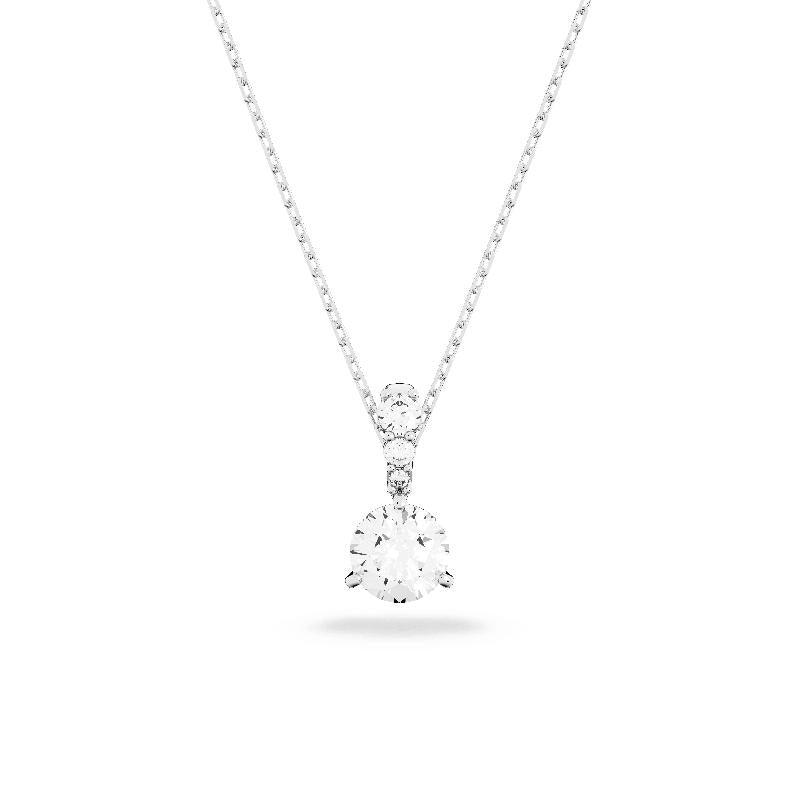 Swarovski Stilla Round Cut White Rhodium Plated Pendant