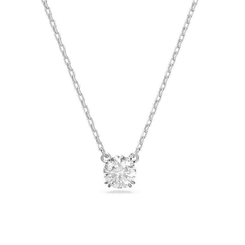 Swarovski Stilla Round Cut White Rhodium Plated Pendant