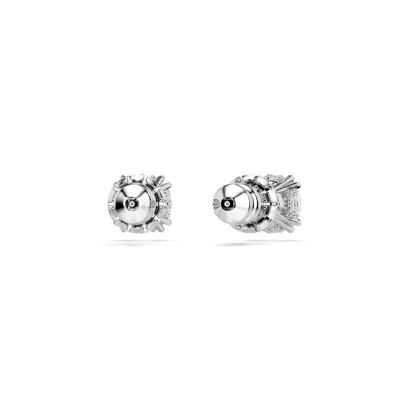 Swarovski Stilla Round Cut White Rhodium Plated Stud Earrings