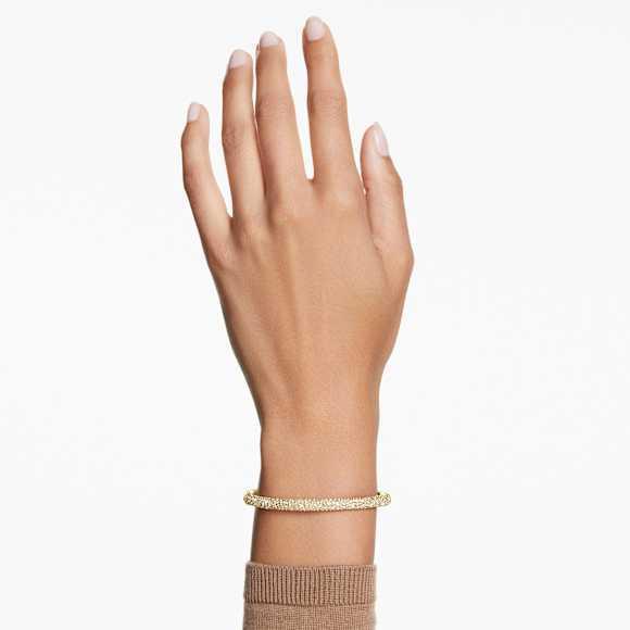 Swarovski Sublima Snow Pavé Gold Tone 18K Gold Finish Bangle