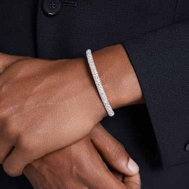 Swarovski Sublima Snow Pavé White Rhodium Plated Bangle