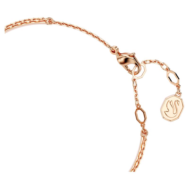 Swarovski Swan Black 18K Rose Gold Finish Bangle