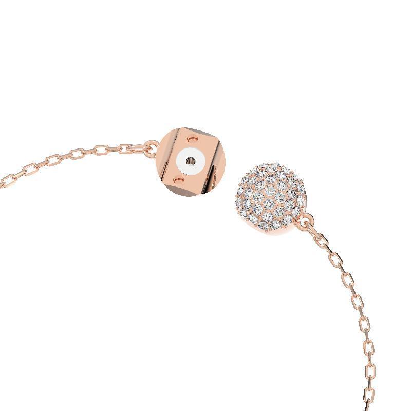 Swarovski Swan Motif Rose Gold Plated Pink Bracelet