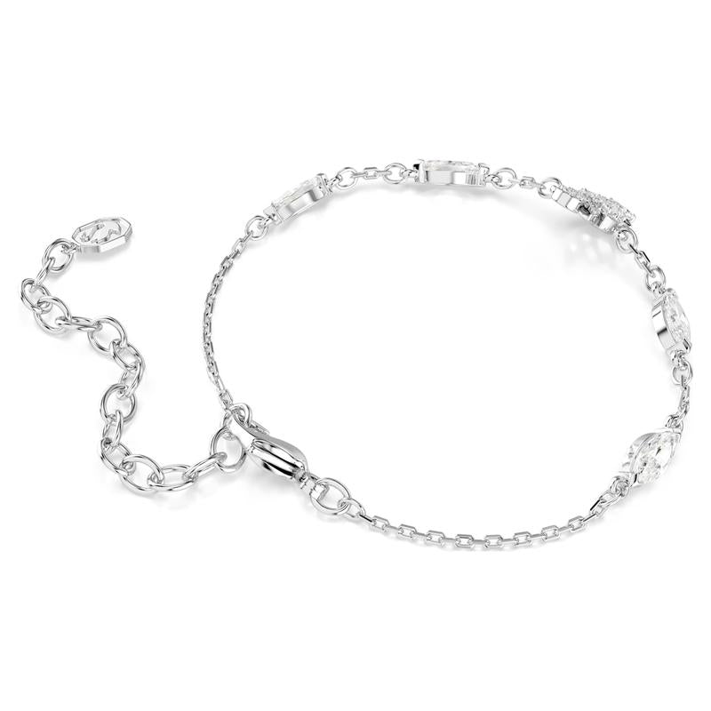 Swarovski Swan White Mixed Cuts Rhodium Plated White Bracelet