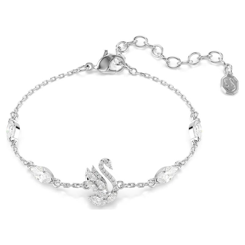 Swarovski Swan White Mixed Cuts Rhodium Plated White Bracelet