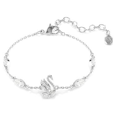 Swarovski Swan White Rhodium Plated Bracelet