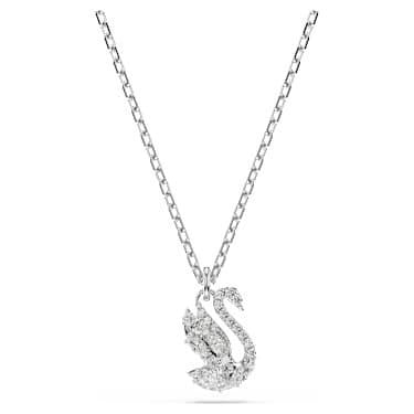 Swarovski Swan White Rhodium Plated Pendant
