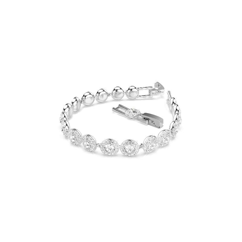 Swarovski Una Angelic Crystal Round Cut White Rhodium Plated Bracelet