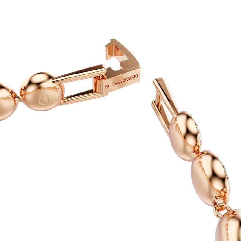 Swarovski Una Angelic Round Cut Pave Crystal Rose Gold Plated Bracelet
