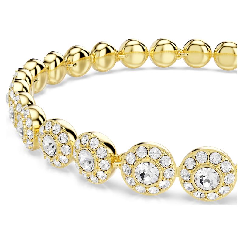 Swarovski Una Angelic Round Cut White 18K Gold Finish Bracelet