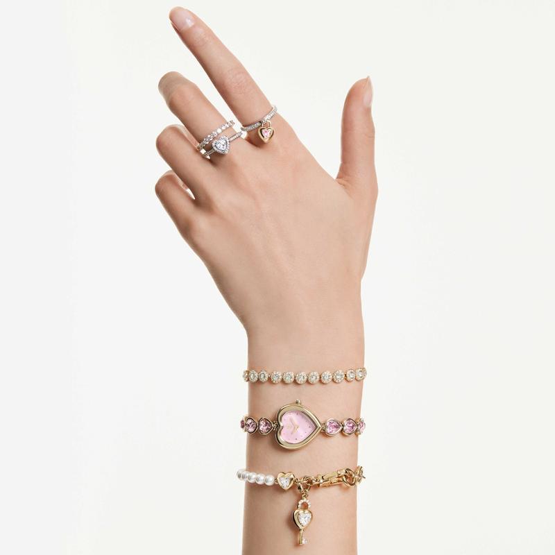 Swarovski Una Angelic Round Cut White 18K Gold Finish Bracelet