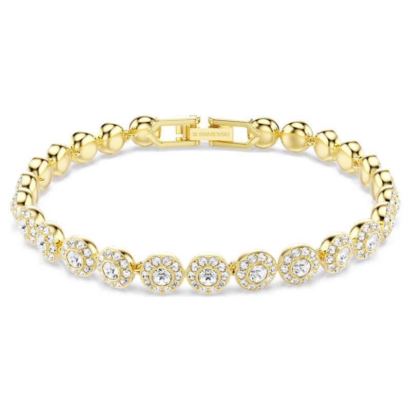 Swarovski Una Angelic Round Cut White 18K Gold Finish Bracelet