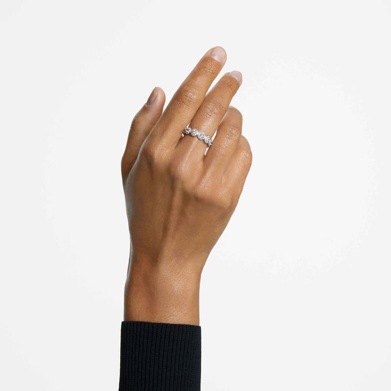 Swarovski Una Angelic Round Cut White Rhodium Plated Ring