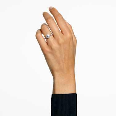 Swarovski Una Angelic Round Cut White Silver-Tone Finish Ring
