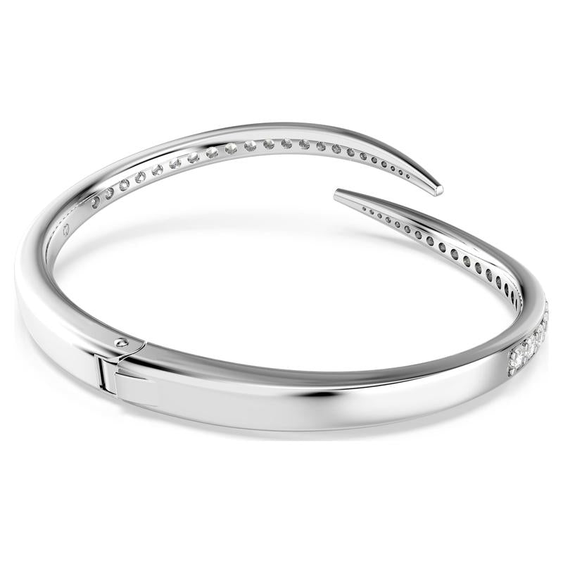 Swarovski Vienna Round Cut White Rhodium Plated Open Bangle