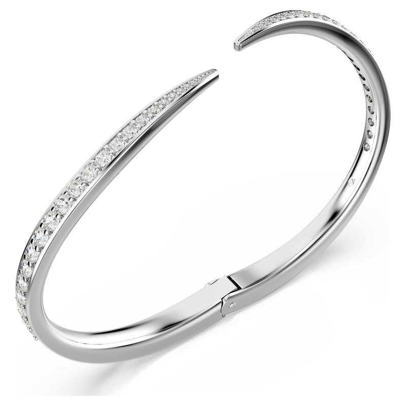 Swarovski Vienna Round Cut White Rhodium Plated Open Bangle