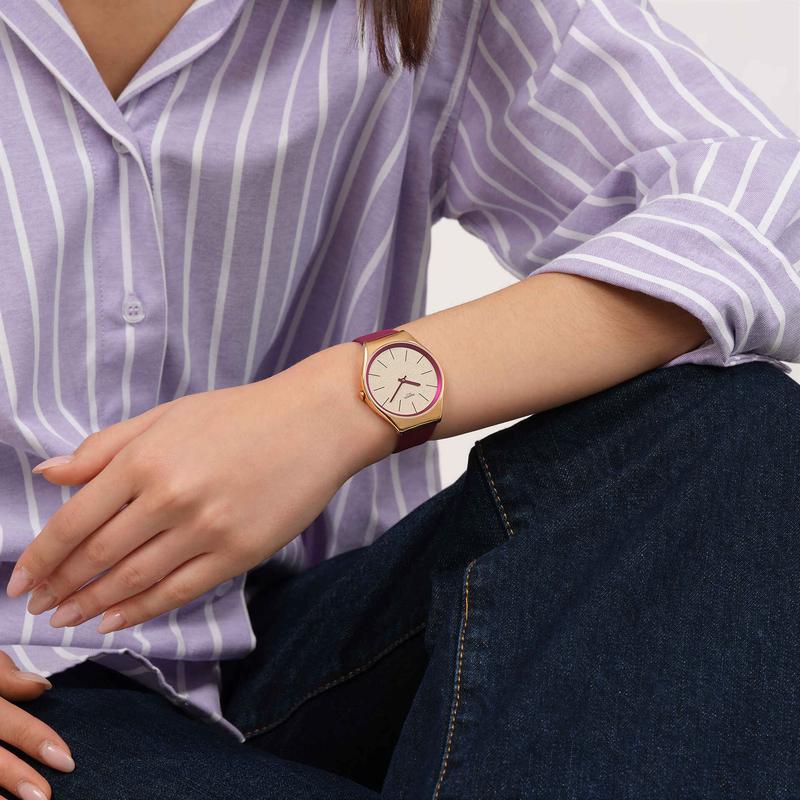 Swatch Alpine Berry Ultra-Slim Watch SYXG131