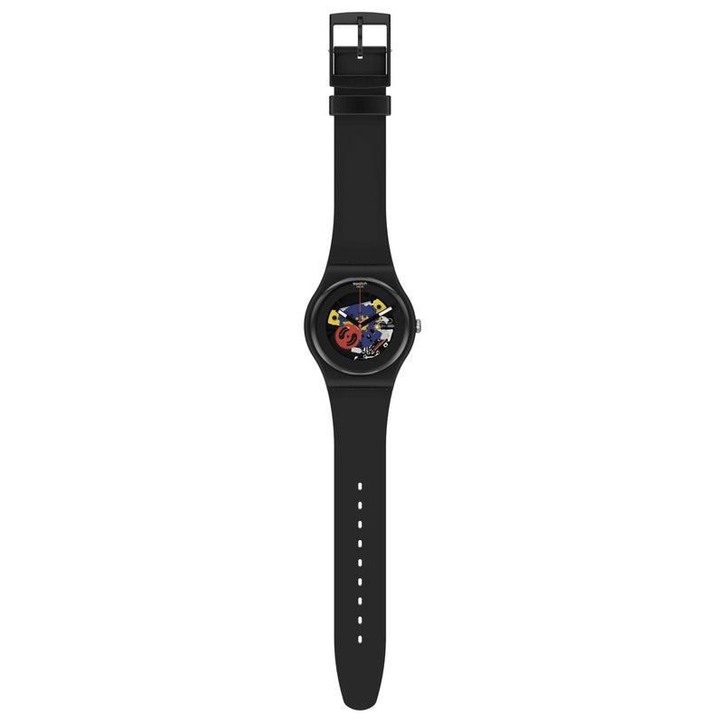 Swatch BLACK LACQUERED AGAIN Watch SO29B107