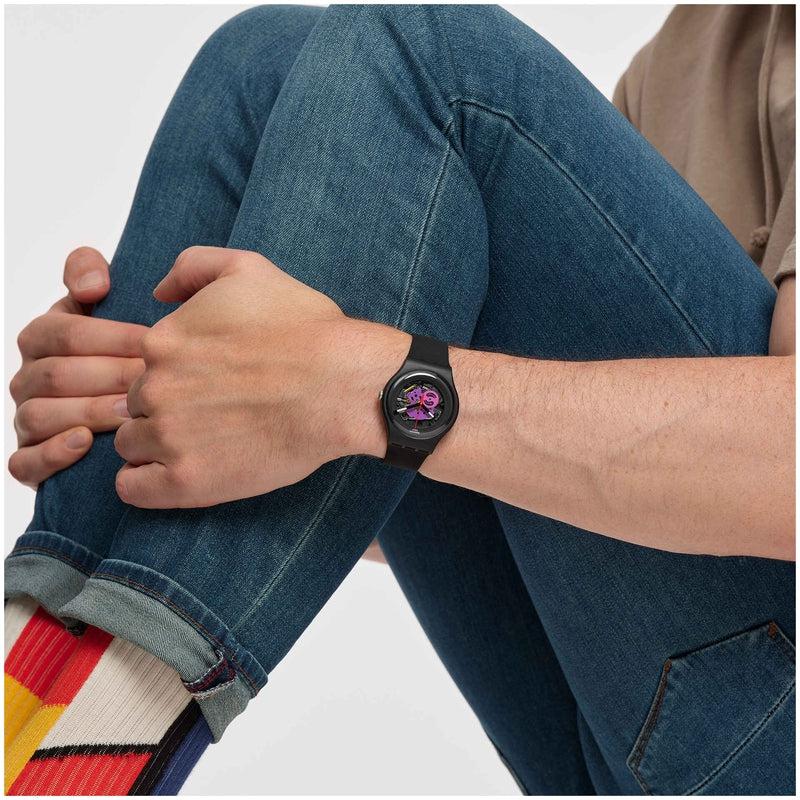 Swatch BLACK LACQUERED AGAIN Watch SO29B107