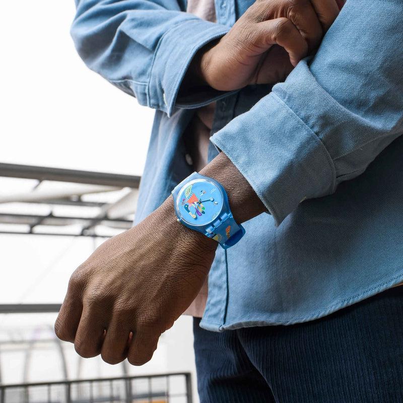 Swatch BLUE SKY, BY VASSILY KANDINSKY Watch SUOZ342