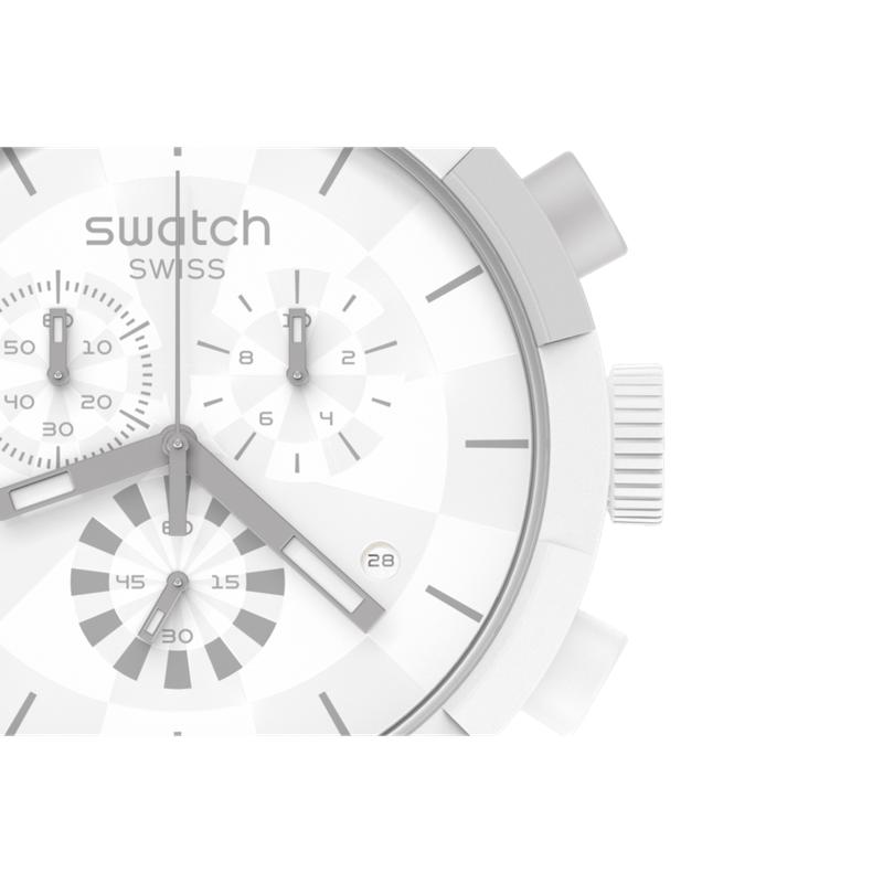 Swatch CHEQUERED WHITE Watch SB02W400