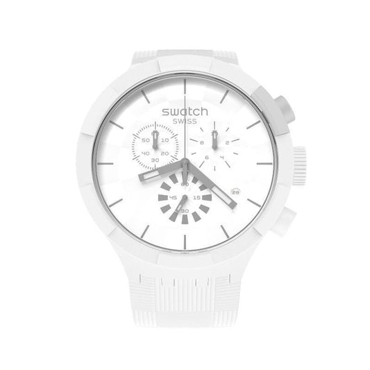 Swatch CHEQUERED WHITE Watch SB02W400