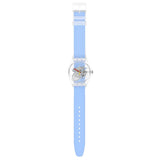 Swatch CLEARLY BLUE STRIPED Watch SUOK156