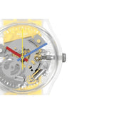 Swatch CLEARLY YELLOW STRIPED Watch GE291