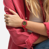 Swatch CONCENTRIC RED Watch SO28R702