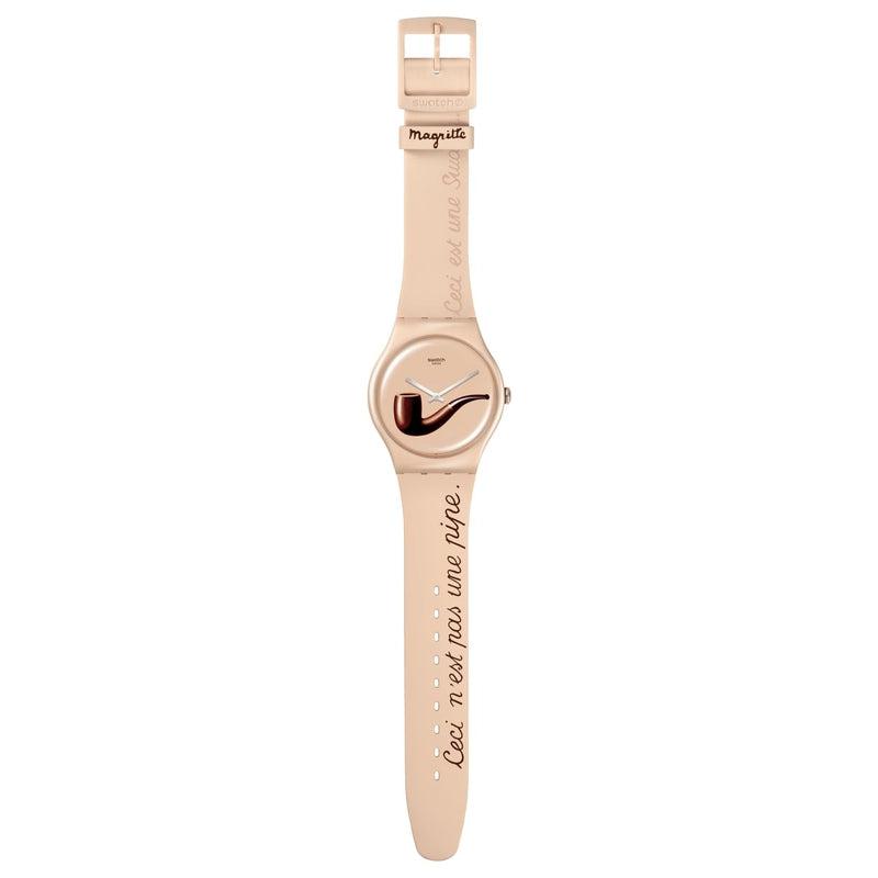 Swatch LA TRAHISON DES IMAGES BY RENE MAGRITTE Watch SO29Z124