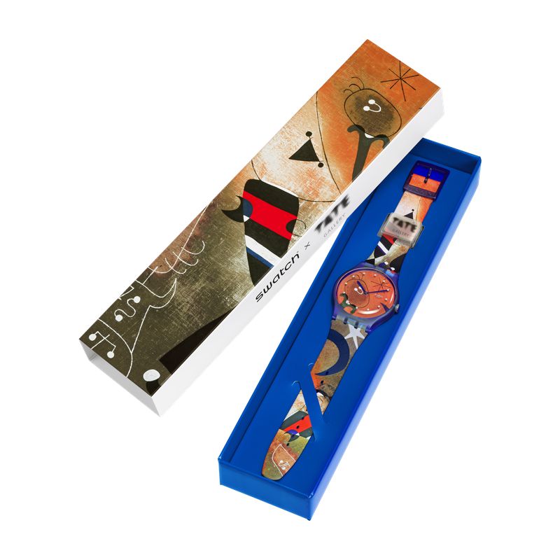 Swatch MIRO'S WOMEN & BIRD IN THE MOONLIGHT Watch SO29Z136