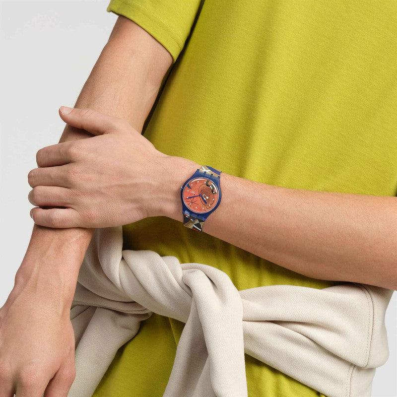 Swatch MIRO'S WOMEN & BIRD IN THE MOONLIGHT Watch SO29Z136