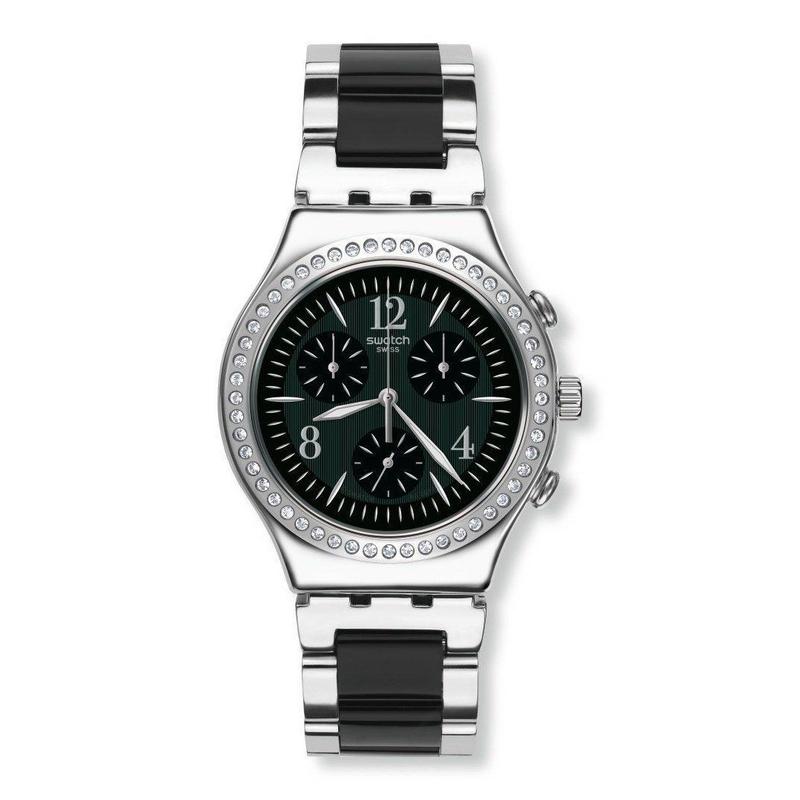 Swatch Made In Black Chronograph Watch