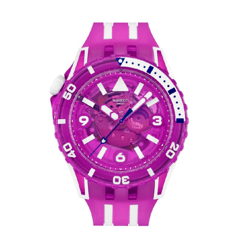 Swatch SCUBAQUA Flower Hat Bioceramic Watch - SSCU09P100