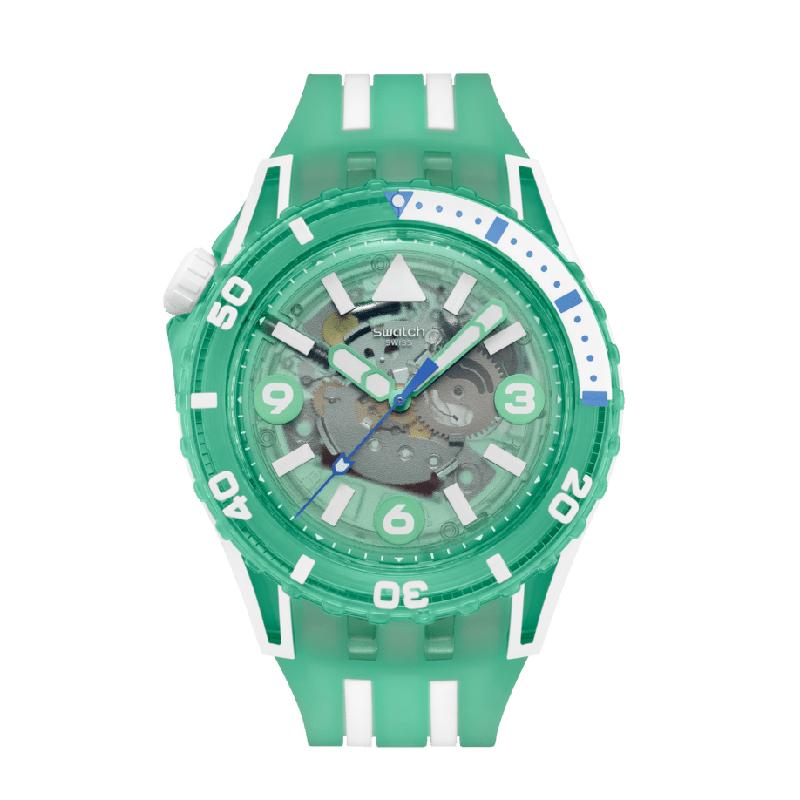 Swatch SCUBAQUA MEDUSAE Bioceramic Watch- SSCU09L100