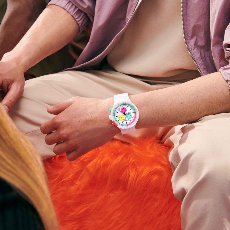 Swatch THE PURITY OF NEON Watch SB06W100