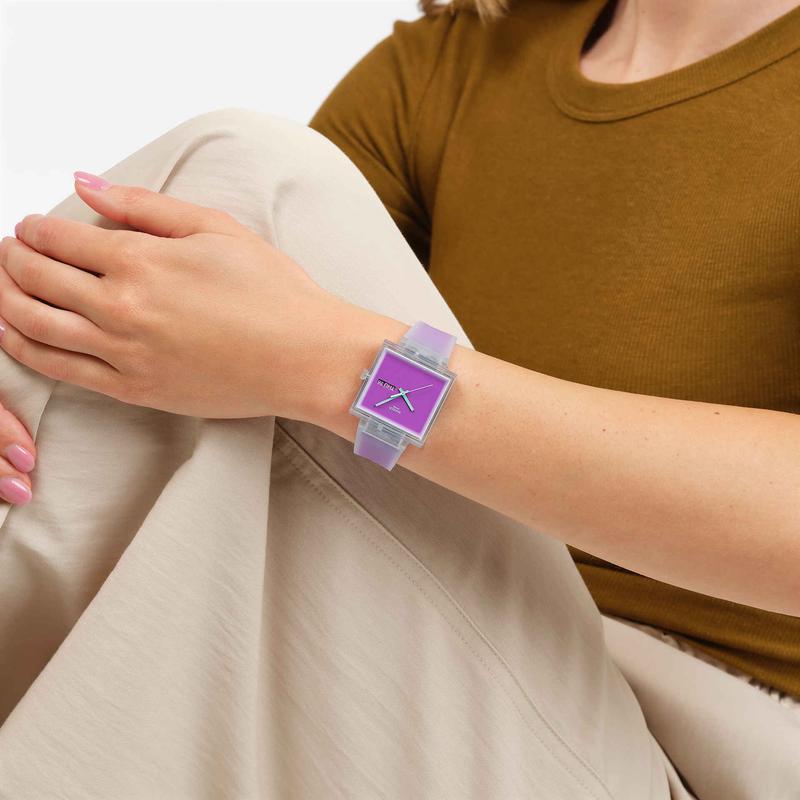 Swatch What If...See Thru Magenta Watch - SO38K705