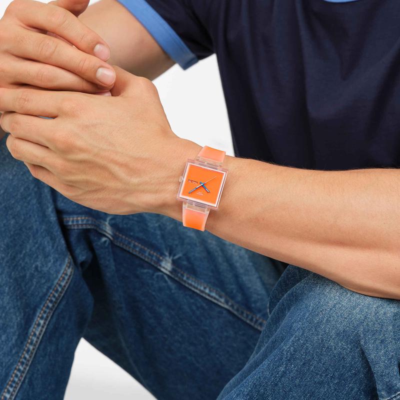 Swatch What If...See Thru Orange Watch - SO38K704