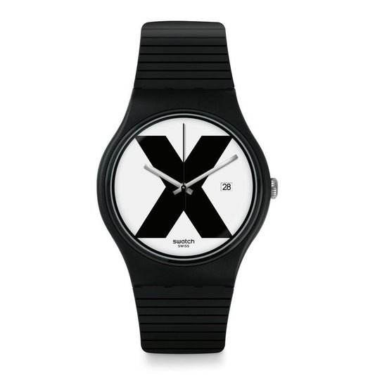 Swatch XX-Rated Black Date Watch