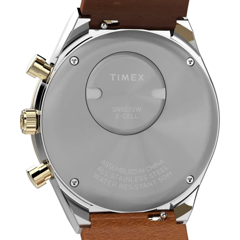 TIMEX Chronograph 40mm Leather Strap Watch