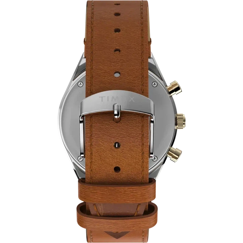 TIMEX Chronograph 40mm Leather Strap Watch