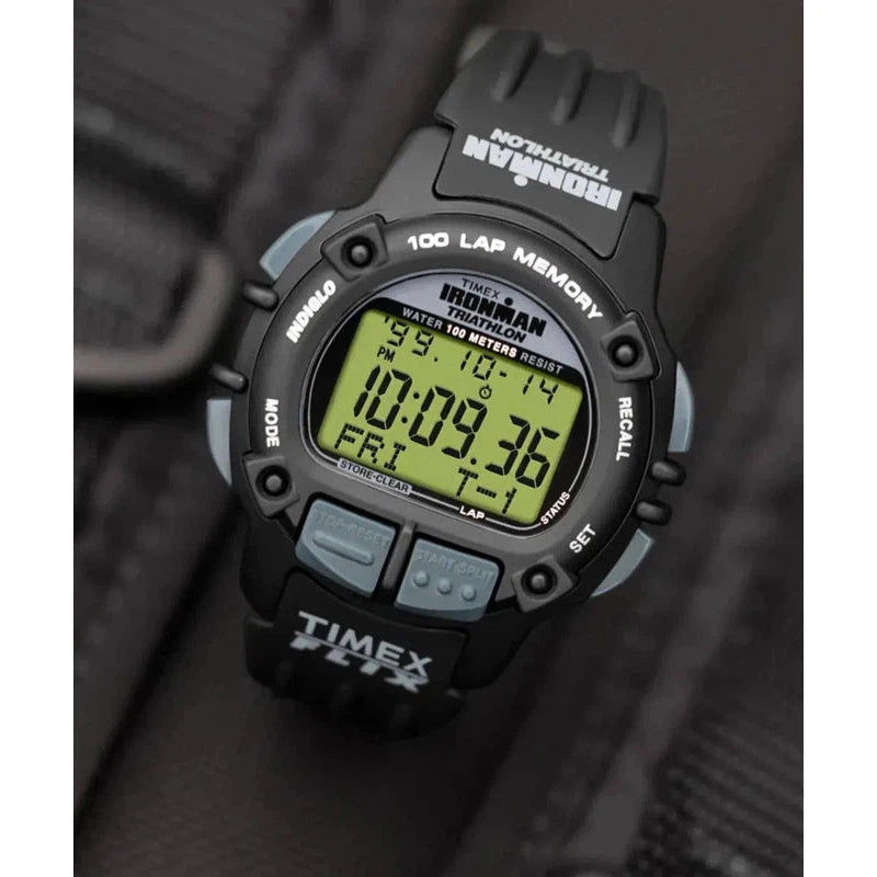 TIMEX IRONMAN Flix 100 Lap 42mm PU Strap Watch