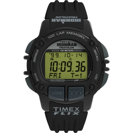 TIMEX IRONMAN Flix 100 Lap 42mm PU Strap Watch