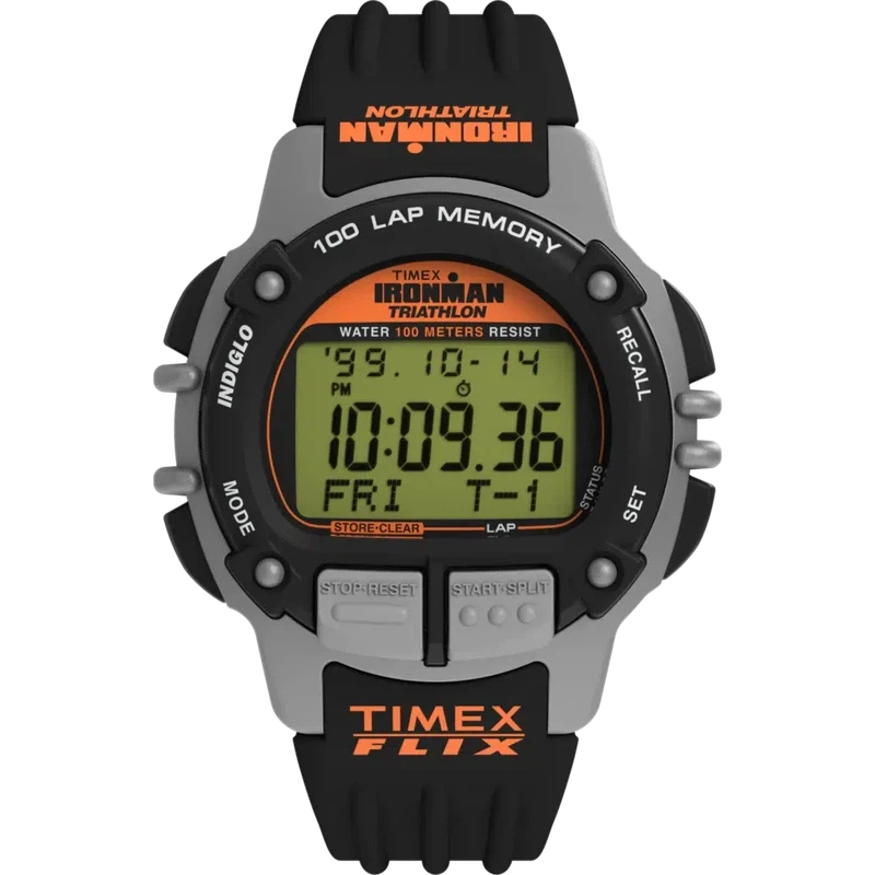 TIMEX IRONMAN Flix 100 Lap 42mm PU Strap Watch