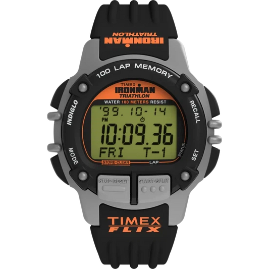 TIMEX IRONMAN Flix 100 Lap 42mm PU Strap Watch